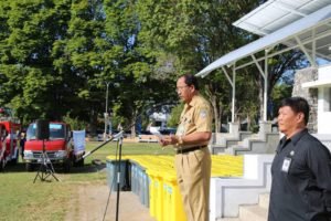 Asisten II Rum Usulu saat membacakan sambutan Walikota Manado 